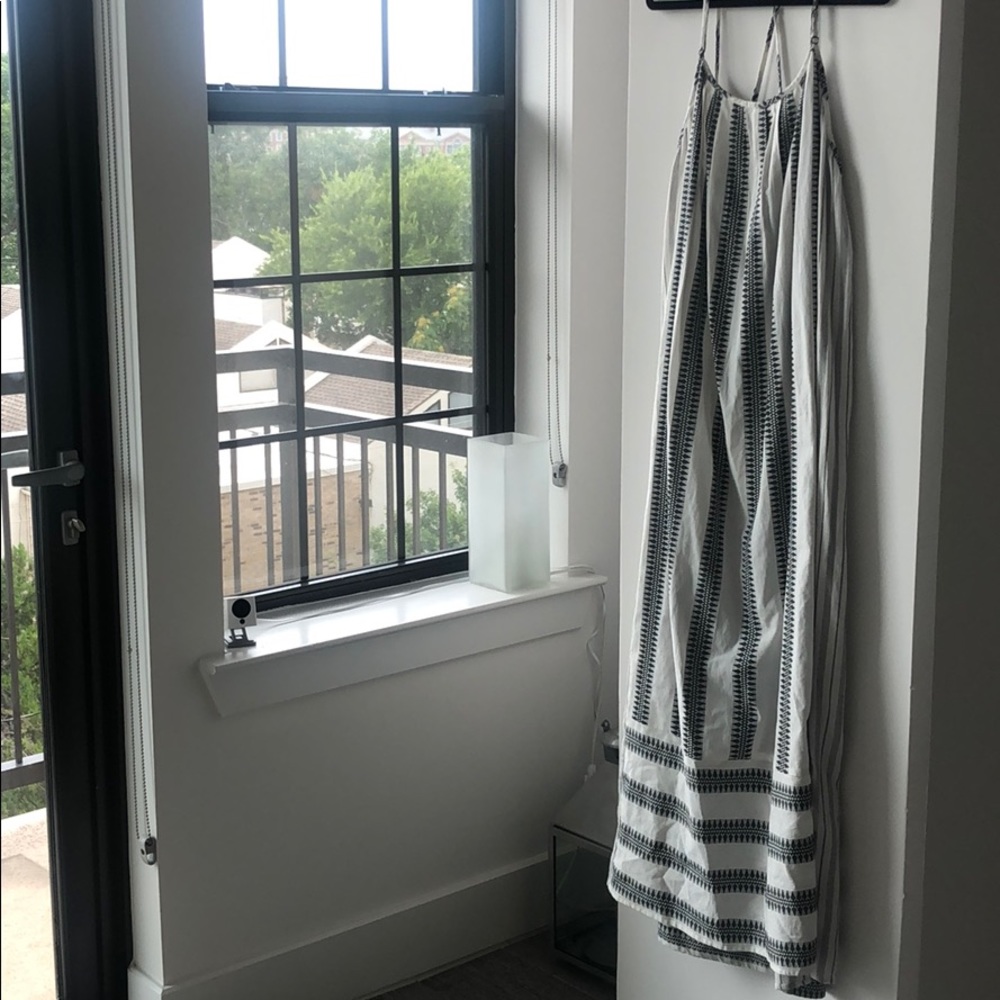 Lovestitch off white & black patterned long dress